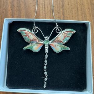 Stunning Silver Butterfly Pendant Necklace